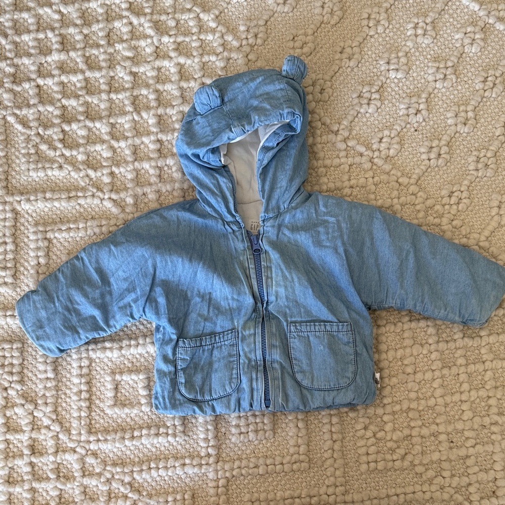 Gap baby Blue Hooded Jacket with ears